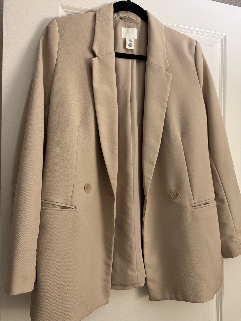 H&M Women's Beige Tailored Blazer
